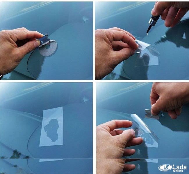 Импакт на стекло от массивных предметов